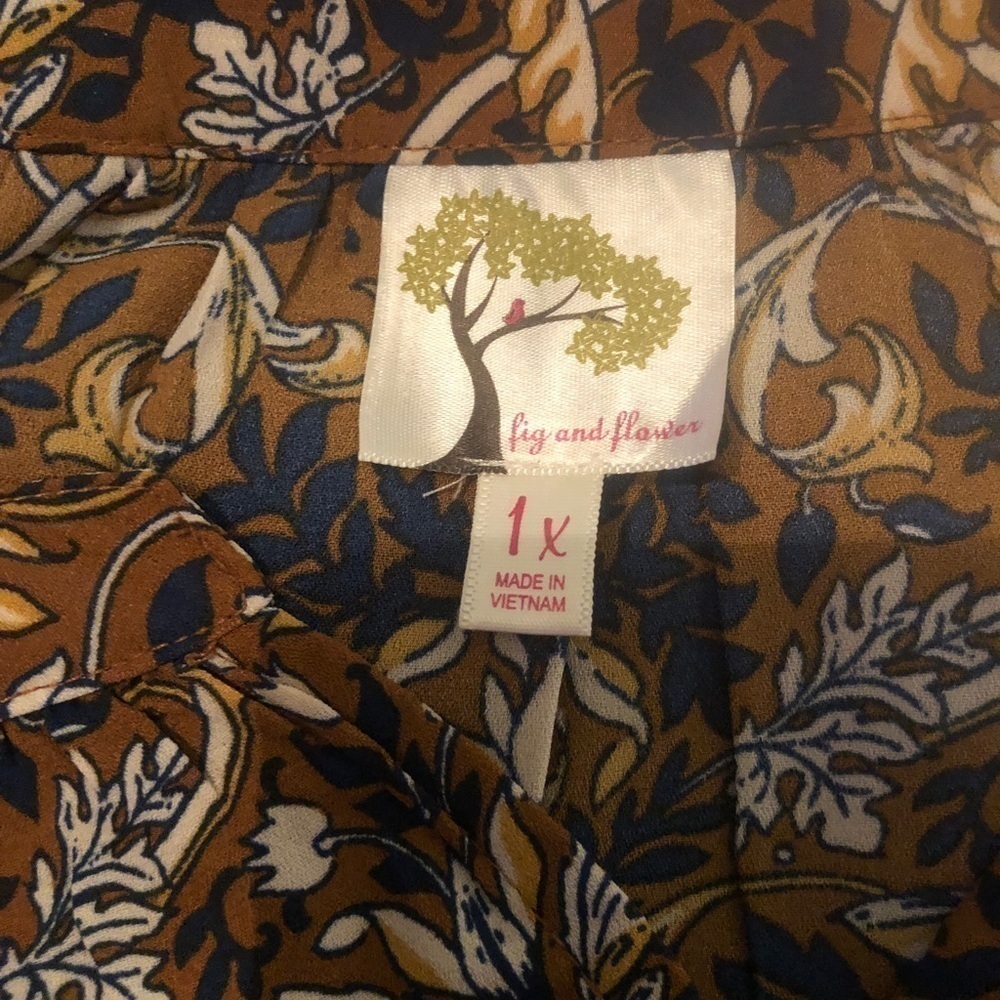 Anthropologie x Fig and Flower Boho Peasant Blouse Size 1x‎ - Picture 5 of 7